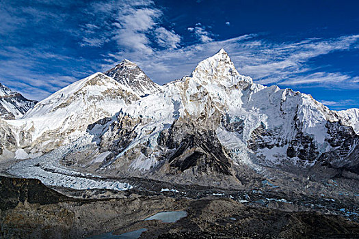 山,山丘,珠穆朗玛峰,风景,单独,昆布,尼泊尔,亚洲