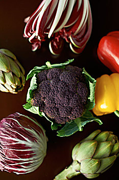 品种,蔬菜,球洋蓟,胡椒,花椰菜,卷心菜