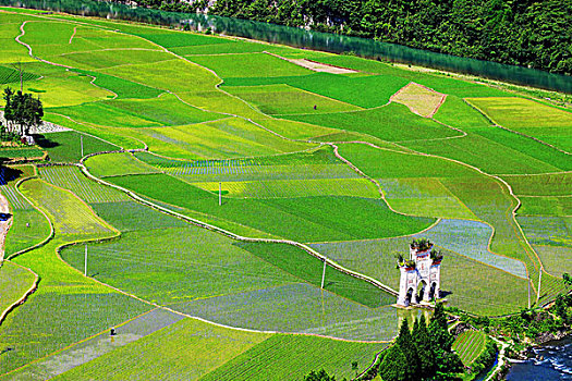 长碛田园风光