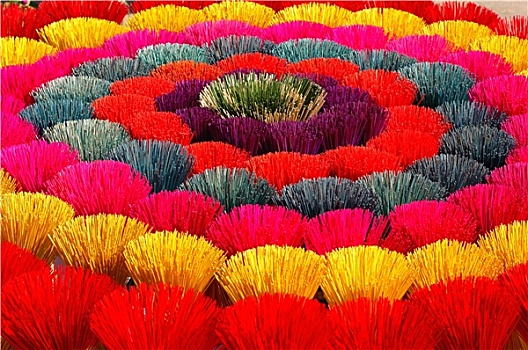 彩色,香柱,越南