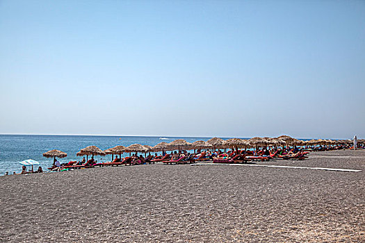 希腊圣托里尼贝里萨海滩