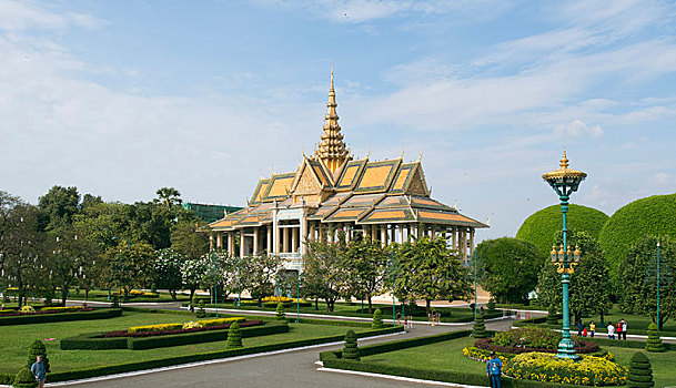 皇宫,金边,省,柬埔寨,亚洲