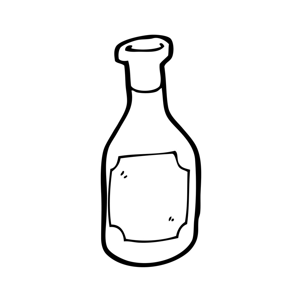 葡萄酒瓶简笔画图片
