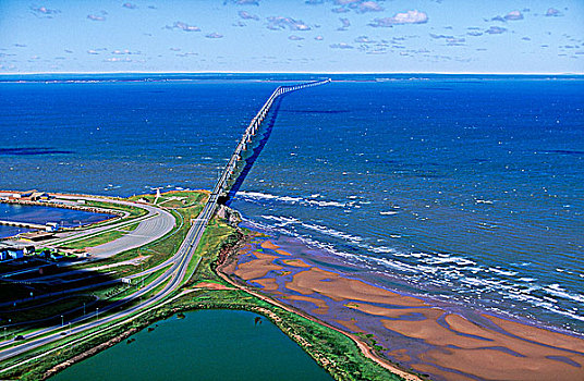 联邦大桥,爱德华王子岛,新布兰斯维克,诺森伯兰郡,海峡,加拿大