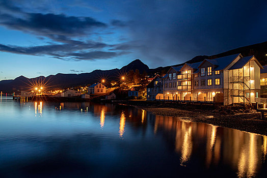 夜景,冰岛,欧洲