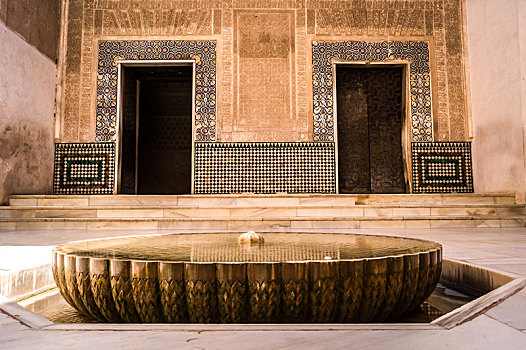 喷泉,阿尔罕布拉,阿拉伯,宫殿