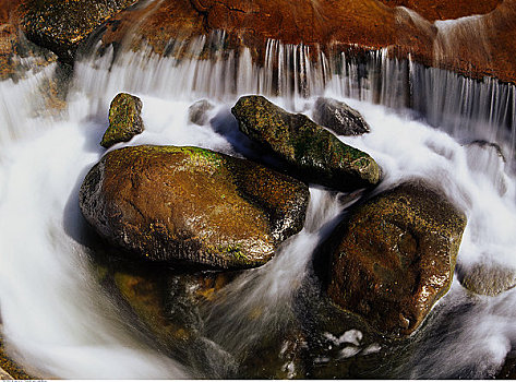 急流,石头,橡树溪峽谷,州立公园