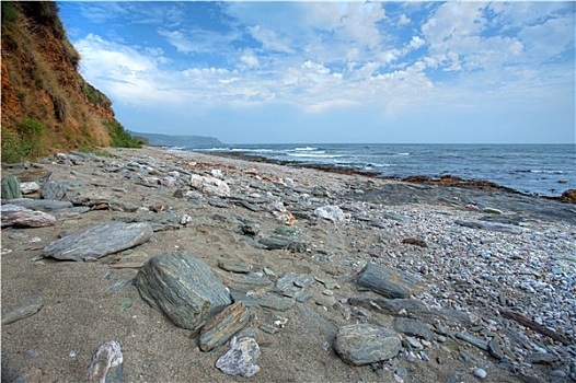 德文郡,海岸线,英格兰