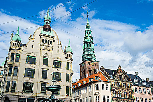 局部,步行区,哥本哈根,丹麦