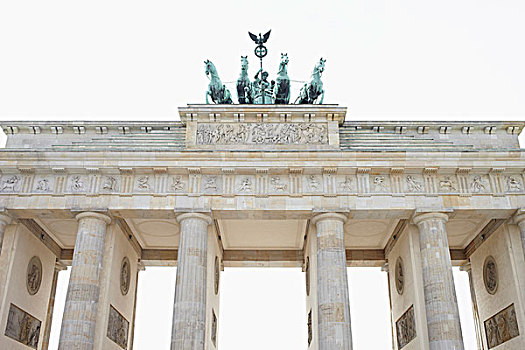 仰视,雕塑,勃兰登堡门,柏林,德国