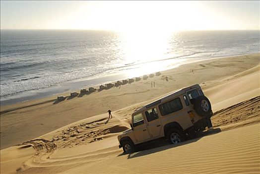 吉普车,沙丘,大西洋,海洋,区域,纳米比亚
