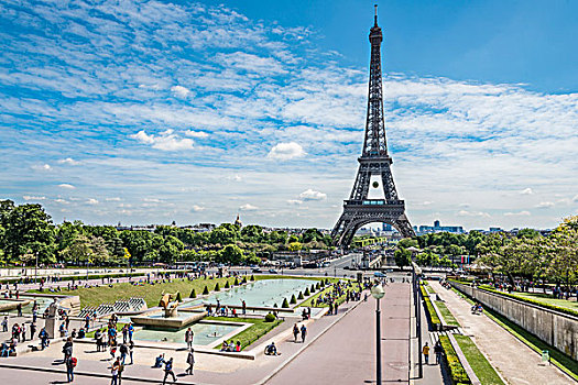 埃菲尔铁塔,旅游,托泰德豪,花园,巴黎,法兰西岛,法国,欧洲