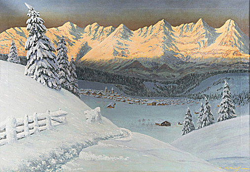 冬季风景,艺术家