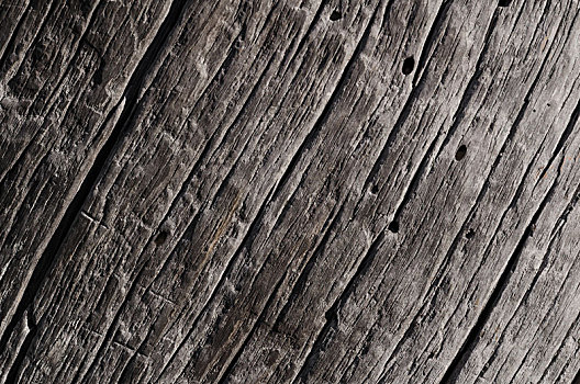 老,灰色,木板,波状,缝隙