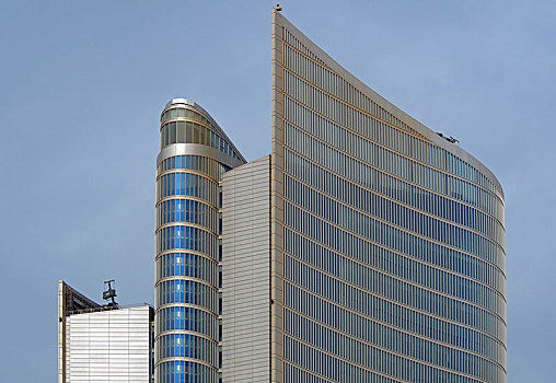 钢铁,玻璃,摩天大楼,阿布扎比,阿联酋,亚洲