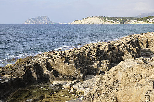 海岸,白色海岸,阿利坎特,西班牙