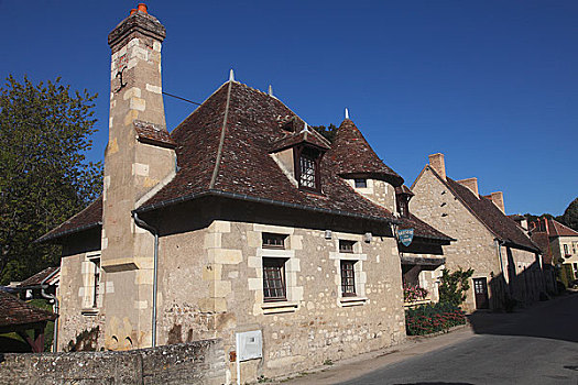 法国,中心,中世纪,房子