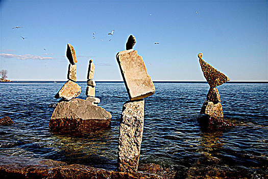 平衡,石头,公园,安大略省,加拿大