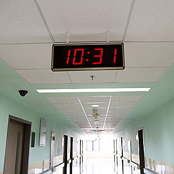 钟表,医院,走廊