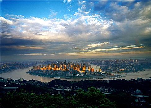 夜晚,场景,重庆,城市