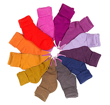 新,彩色,袜子,一堆