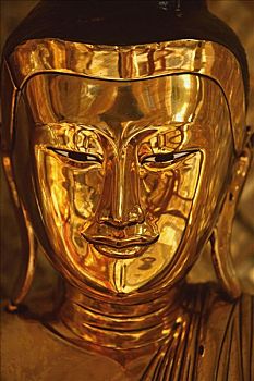 缅甸,瑞光大金塔,仰光,青铜,佛像,条纹状