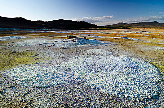 硫磺,土地,高,温度,区域,山峦,东北方,冰岛,欧洲