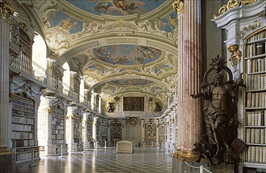图书馆,寺院,施蒂里亚,奥地利