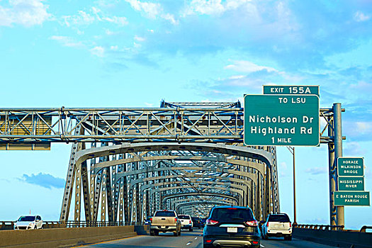 桥,密西西比河,胭脂,路易斯安那,美国