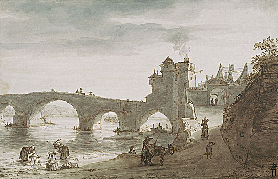 桥,卢瓦尔河,昂布瓦斯,艺术家
