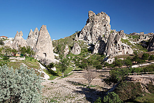 石头,乌希萨尔,卡帕多西亚,土耳其