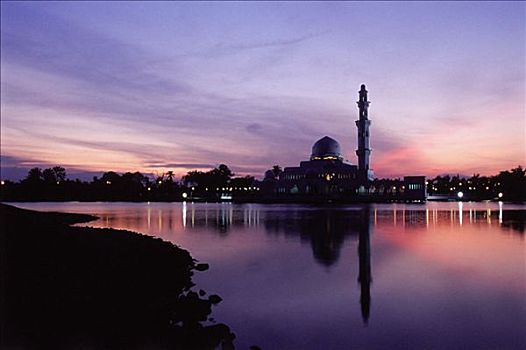 马来西亚,黎明,清真寺
