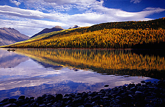 平静,冰川国家公园,蒙大拿