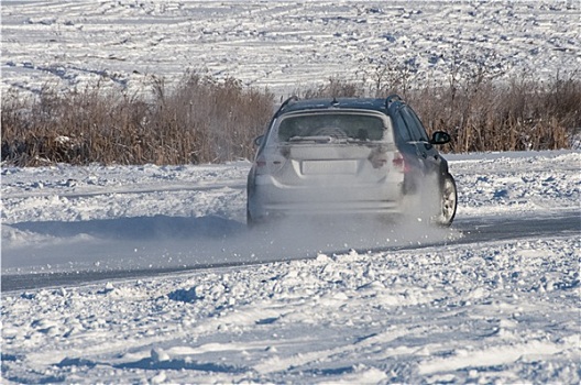 汽车,堆积,雪