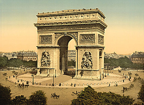 拱形,巴黎,法国,建筑,地标,历史