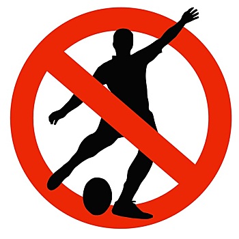 橄榄球手,剪影,交通,禁止,标识