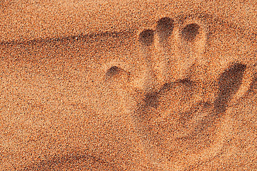 手印,沙子