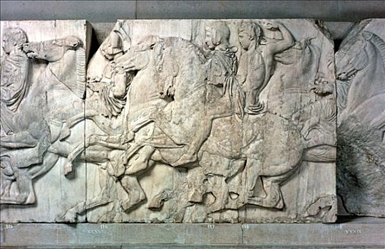 骑手,帕台农神庙,檐壁,公元前447-432年,艺术家,未知