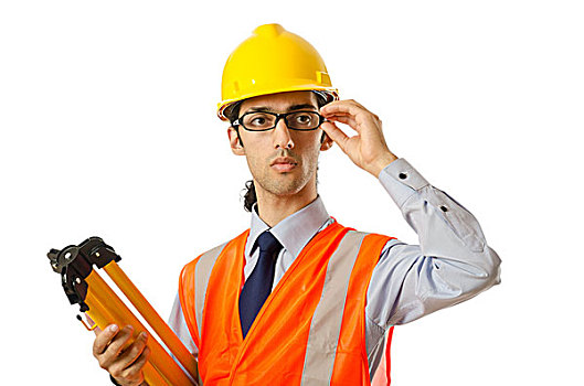 年轻,建筑工人,安全帽