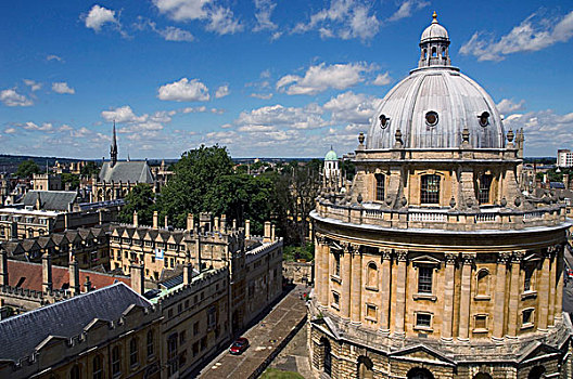 俯拍,建筑,大学,摄影,牛津,英格兰