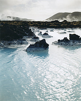 蓝色,冰岛