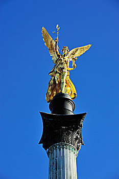 和平天使,天使,平和,仿制,慕尼黑,上巴伐利亚,巴伐利亚,德国,欧洲