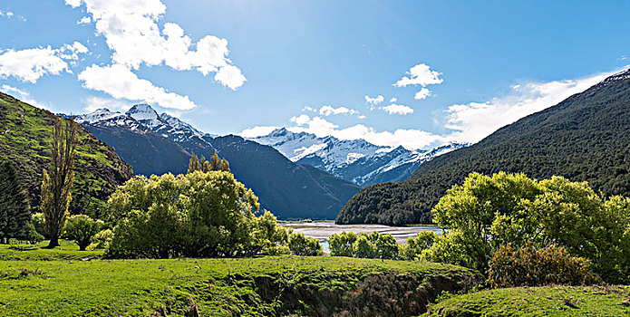 山谷,雪,渴望,艾斯派林山国家公园,奥塔哥,南部地区,新西兰,大洋洲