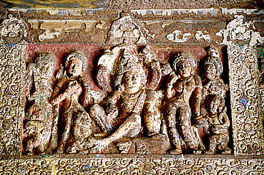 石刻,洞穴,马哈拉施特拉邦,印度,佛教,二世纪,岁月,英国