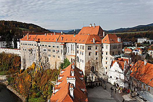 城堡,克鲁姆洛夫,世界遗产,南,波希米亚,捷克共和国,欧洲
