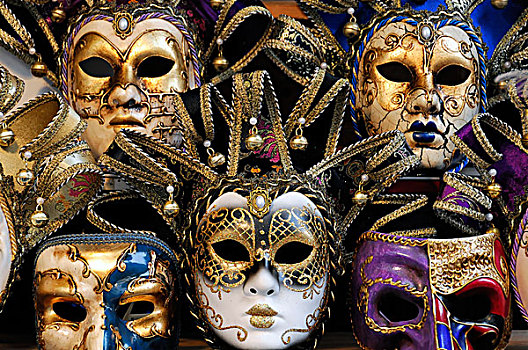 面具,威尼斯狂欢节,威尼托,意大利,欧洲