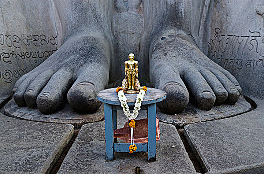 小,雕塑,脚,巨大,特别,仪式,印度,亚洲