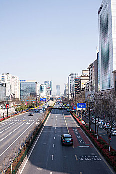 杭州,延安路,街景,西湖文化广场,环球中心