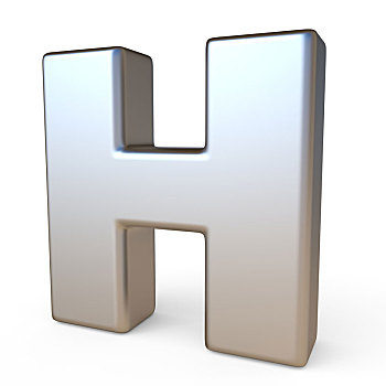金属,字体,字母h