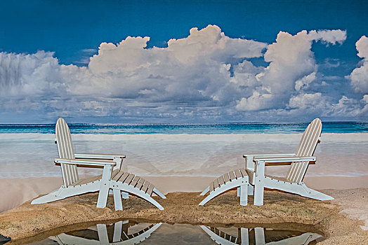 海滩休闲躺椅